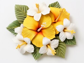 Tiare flower on a white background