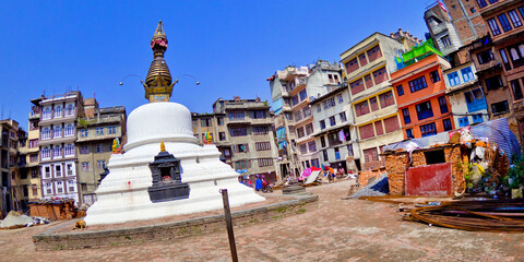 Buddhist Stupa, Thamel Tourist Area, Kathmandu, Nepal, Asia