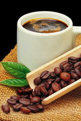 Cup of Cofee Cofee Beans