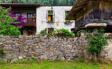 Fototapeta na wymiar Santianes, a town in Asturias, Spain