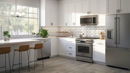 classic subway tile kitchen