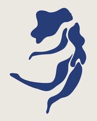 vector illustration of female body movements