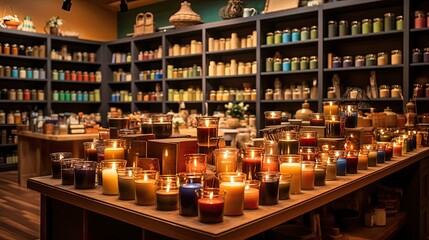 scented candle shop - obrazy, fototapety, plakaty