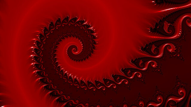 red and magenta creative rotating spiral to a vanishing point