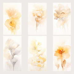 beautiful soft color flower white background