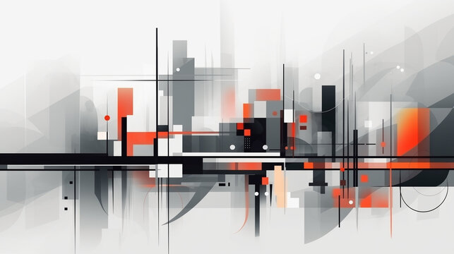 Ciudad conceptual abstracta