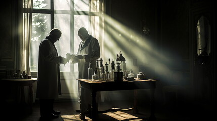 Fototapeta premium scientist working in laboratory