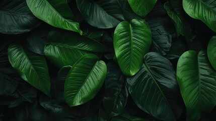 Chic Luxe Leafy Green Background