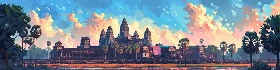 Angkor Euphoria - Ultradetailed Angkor Wat - obrazy, fototapety, plakaty