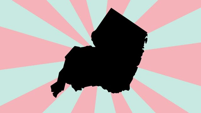 map of Tanga in tazania with rotating background