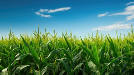 farm rows of corn