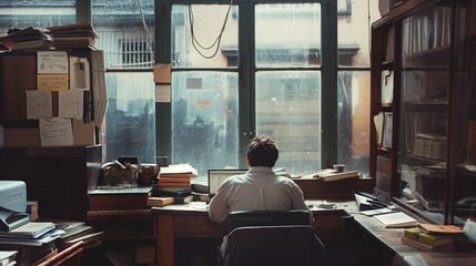 person working on laptop