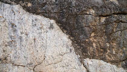 Natural old stone wall with cracked
