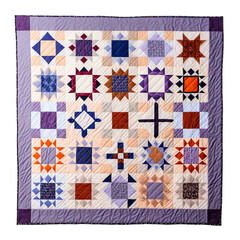 modern square knitted napkinsmats with a pattern. Isolated on a transparent background