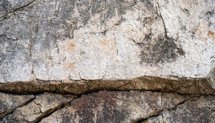 Natural old stone wall with cracked
