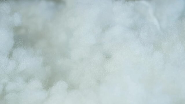 Holofiber synthetic pillow filler close-up.