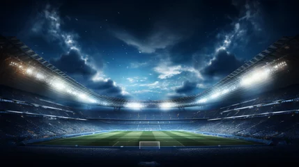 Poster Nordlichter Stadium and spotlight