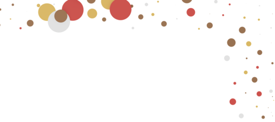  Colorful assorted confetti with serpentine on white