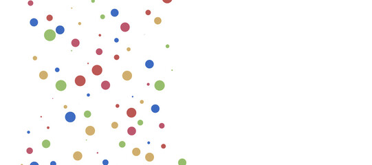 Multicolor confetti abstract background with a lot of falling pieces, isolated on a white background. Festive decorative tinsel element for design