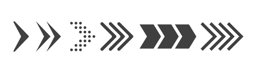 Arrow vector icon isolated on white background. Collections for web design, interface and more.