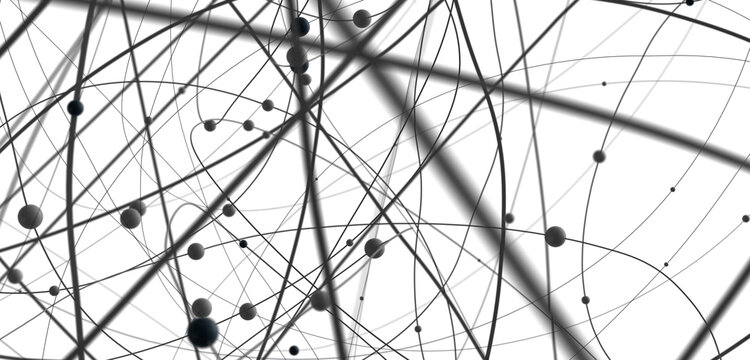 Abstract digital background of points and lines. Glowing plexus. Big data. Network or connection.
