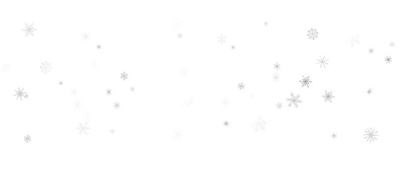 Dancing Snowflakes: Enthralling 3D Illustration of Falling Christmas Snow Crystals