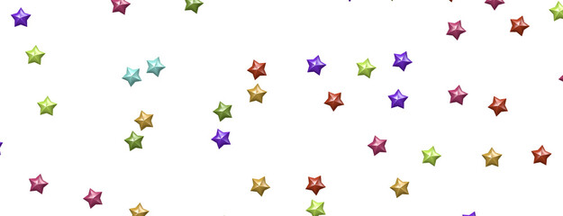 Rainbow Wonders Unleashed: 3D Colorful Stars Rain Illustration Mesmerizes Viewers