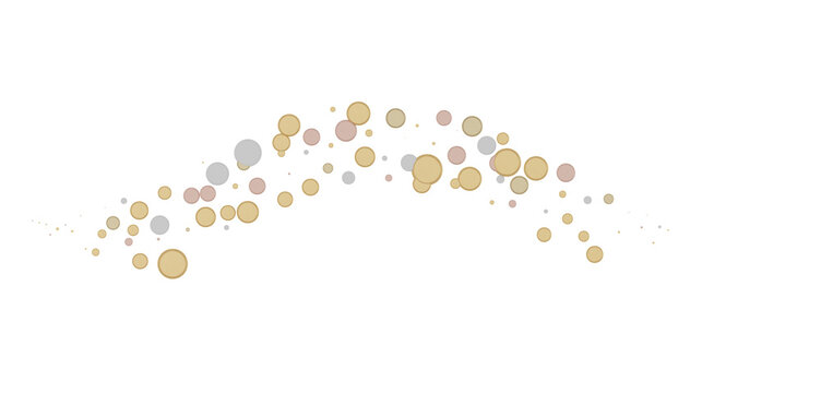 gold  Shower: Dynamic 3D Illustration of Dancing gold Confetti