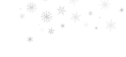 Snowflake Ballet: Exquisite 3D Illustration of Descending Festive Snowflakes in Motion