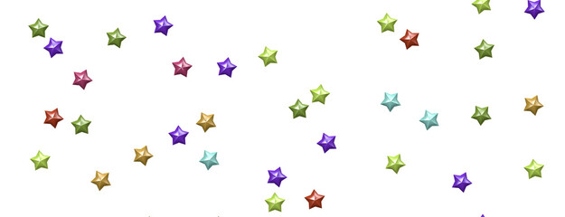 Celestial Cascades: 3D Illustration Conjures a Rainfall of Colorful Stars