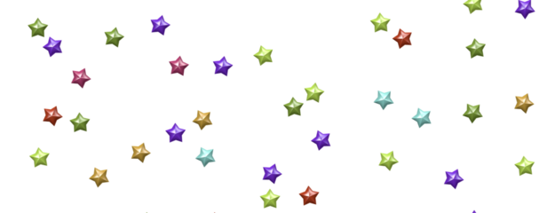 Celestial Cascades: 3D Illustration Conjures a Rainfall of Colorful Stars