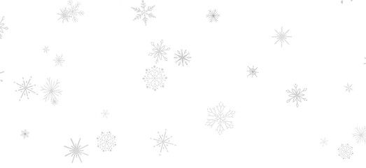 Snowflake Ballet: Exquisite 3D Illustration of Descending Festive Snowflakes in Motion