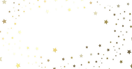 Journey to the Cosmos: Immerse Yourself in a 3D Gold Stars Rainfall