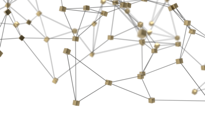 technology with polygonal shapes on dark blue background.