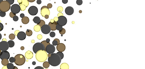 Joyful Deluge: Brilliant 3D Illustration Showcasing an Overflow of gold Confetti