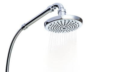 Modern Bathroom Showerhead Isolated on Transparent Background PNG.