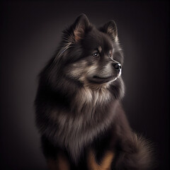 Elegant Swedish Lapphund in a Professional Studio Portrait
