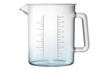 Stylish Measuring Jug with Sleek Lines Isolated on Transparent Background PNG.