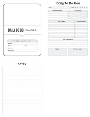 Editable Daily To Do List Planner  Kdp Interior printable template Design.