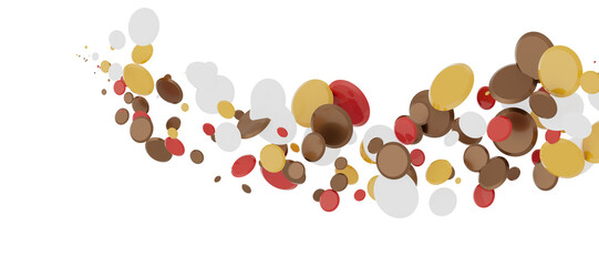 Multicolored confetti on white