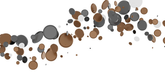 Cascading Splendor: Striking 3D Illustration Showcasing a Dazzling gold Confetti Display