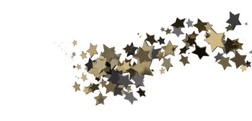 stars. Confetti celebration, Falling golden abstract decoration for party, birthday celebrate,