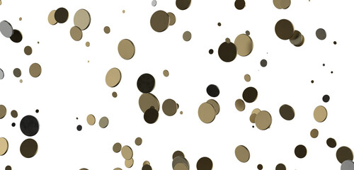 Cascading Splendor: Striking 3D Illustration Showcasing a Dazzling gold Confetti Display