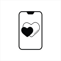 love message icon with white background vector
