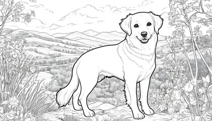 Cute dog colouring pages