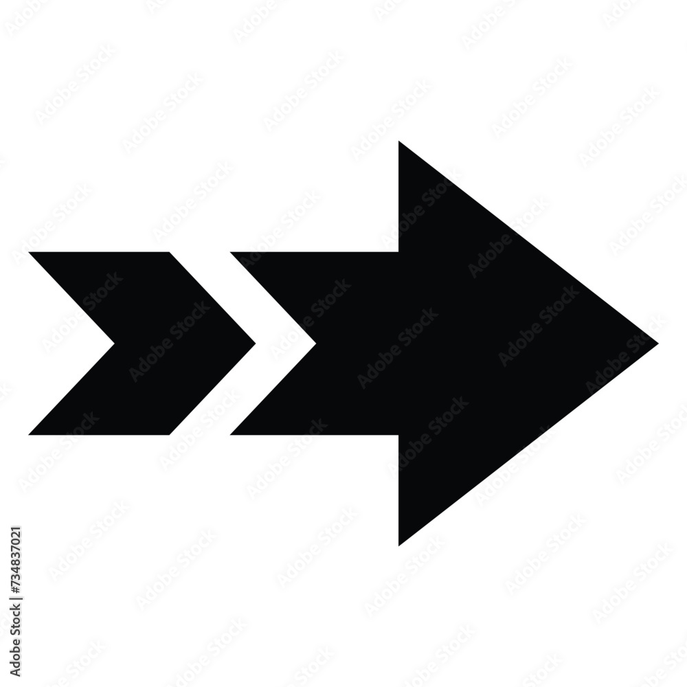 Aufkleber arrow icon. modern simple arrow or cursor. directional arrow flat style isolated on white background