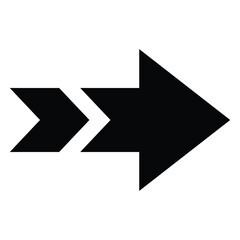 Arrow icon. Modern simple arrow or cursor. Directional arrow flat style isolated on white background. Vector illustration