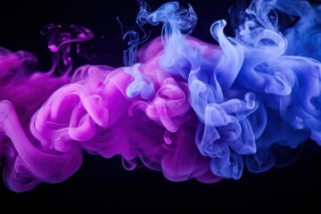 abstract blue and violet fluffy pastel ink smoke cloud background , abstract liquid