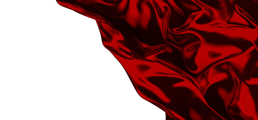 Abstract red cloth swaying in the wind