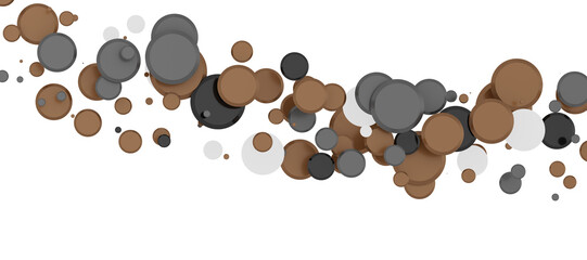 Euphoric Eruption: Magnificent 3D Illustration Showcasing Bursting gold Confetti